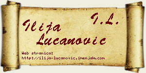 Ilija Lučanović vizit kartica